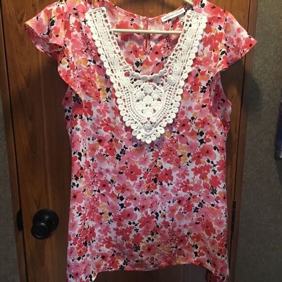 Notations Brand Women’s Pink Floral Print Sz S - Picture 9 of 10